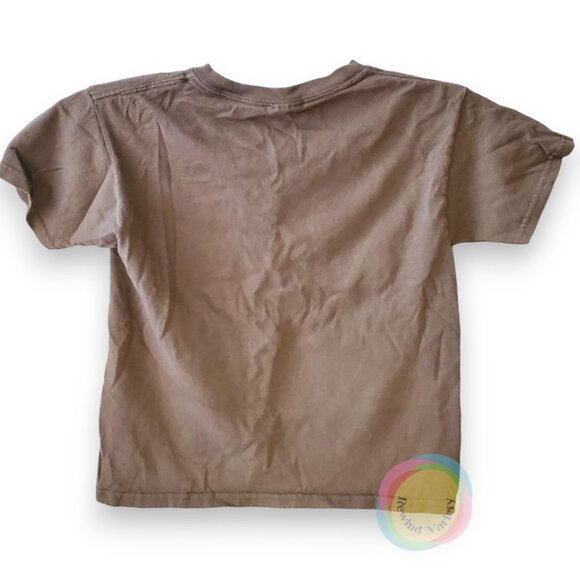 Dallas Texas Graphic T-Shirt Boys XS Longhorn Souvenir Brown The Lone Star State - Picture 3 of 5